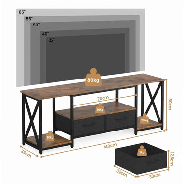 Industrial TV Cabinet Advwin 140cm Industrial TV Cabinet